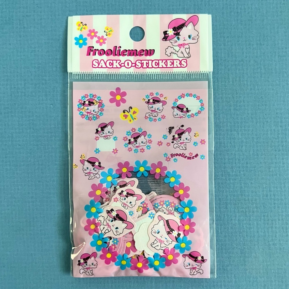 💕2/$25 Authentic Sanrio Frooliemew Y2K Sack-O-Stickers Sticker Pack